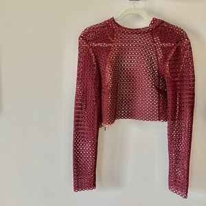 Keepsake Plum Long Sleeve Crop Top